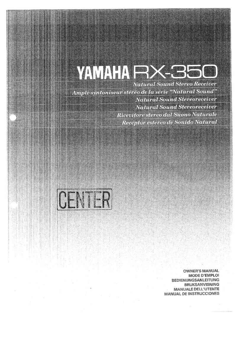 Yamaha RX-350 owner's manual