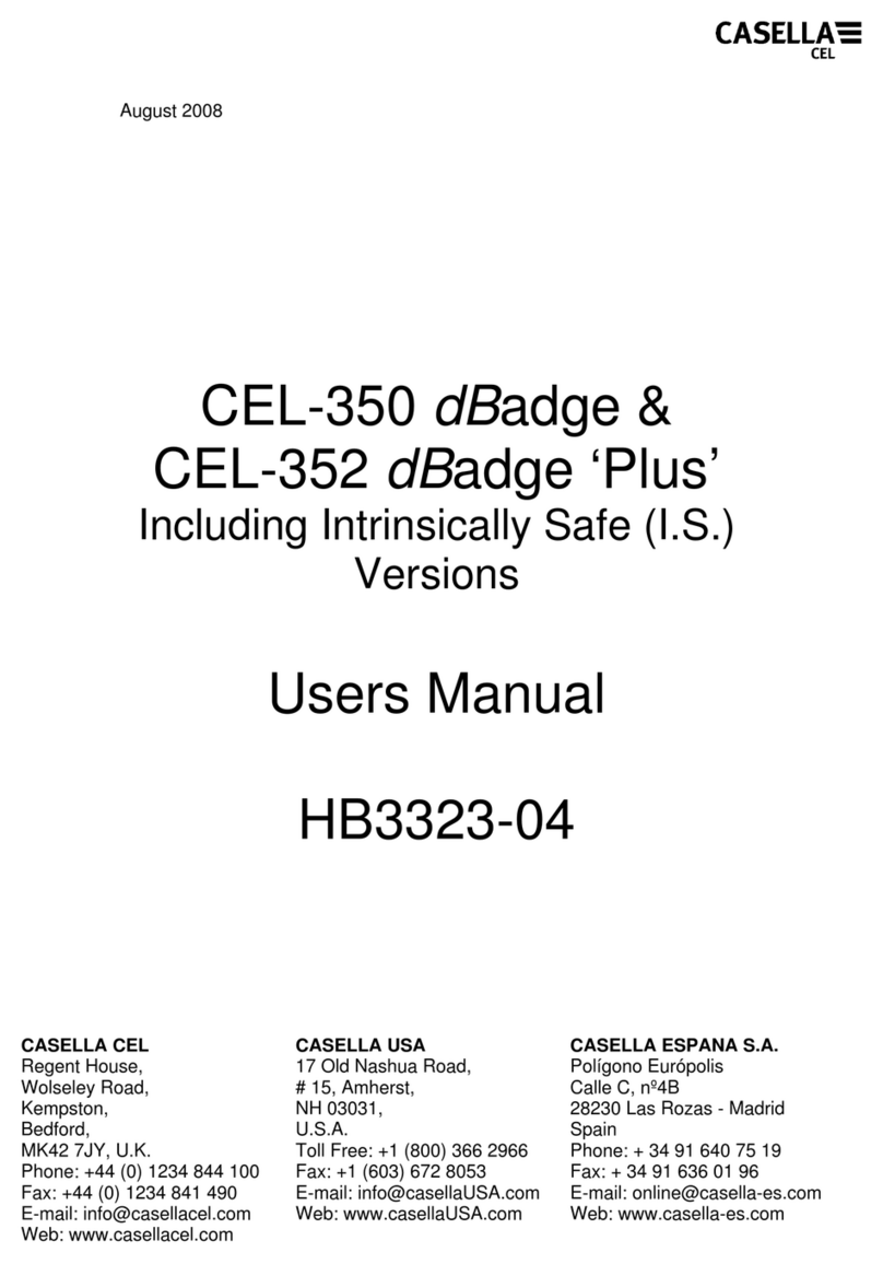 Casella CEL-350 dBadge User manual