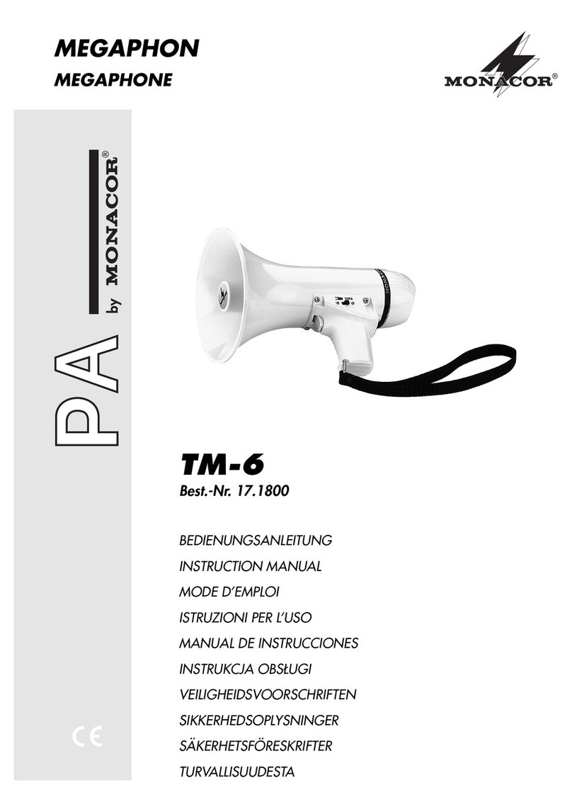 Monacor TM-6 instruction manual