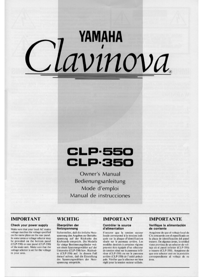 Yamaha Clavinova CLP-550 User manual Yamaha Clavinova CLP-550 User manual