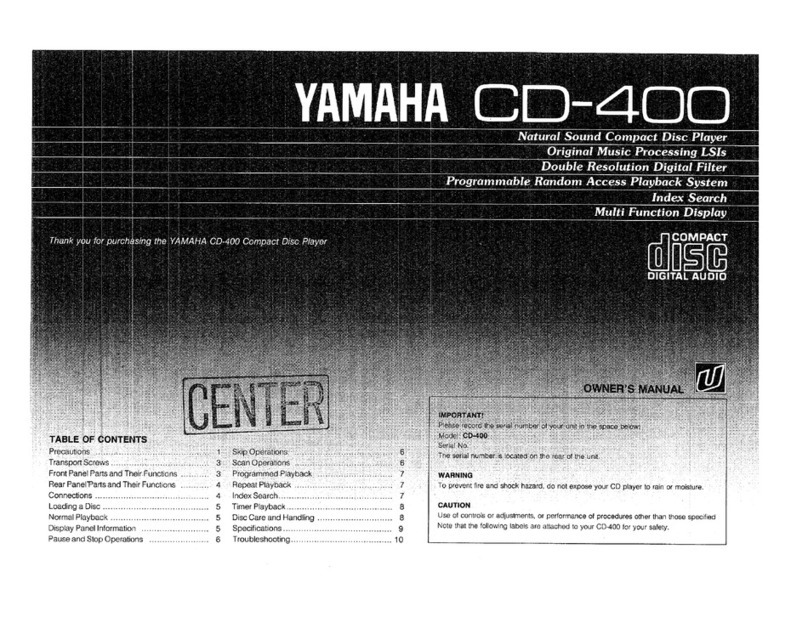 Yamaha CD-400 User manual