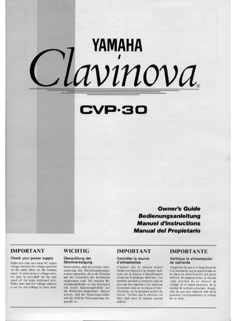 Yamaha Clavinova CVP-30 User manual