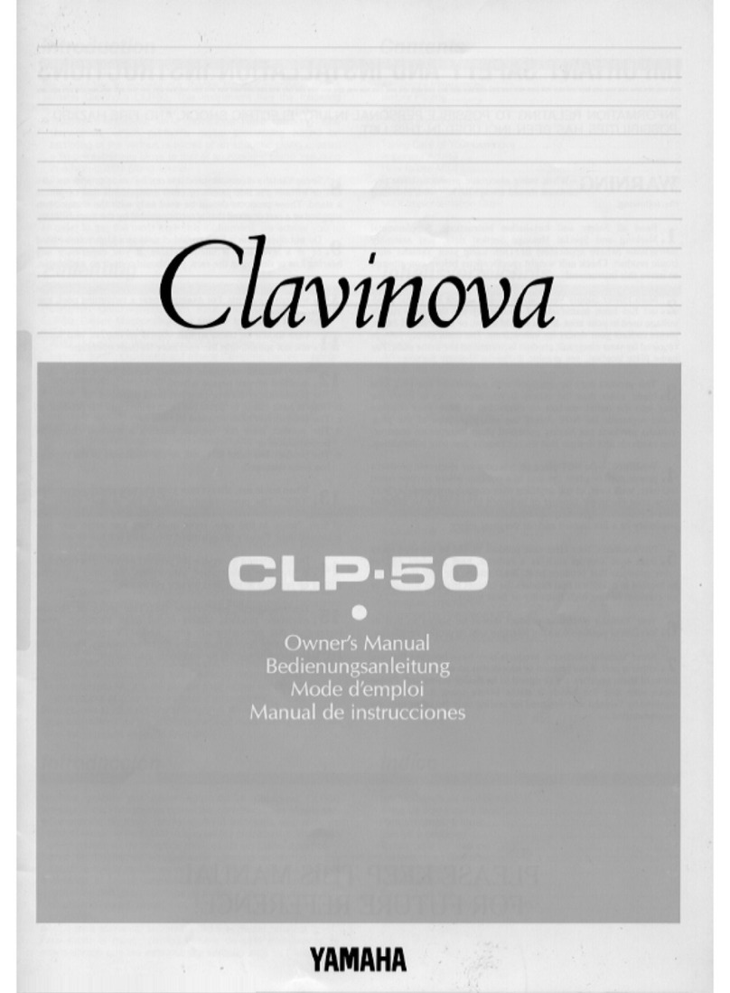 Yamaha Clavinova CLP-50 User manual