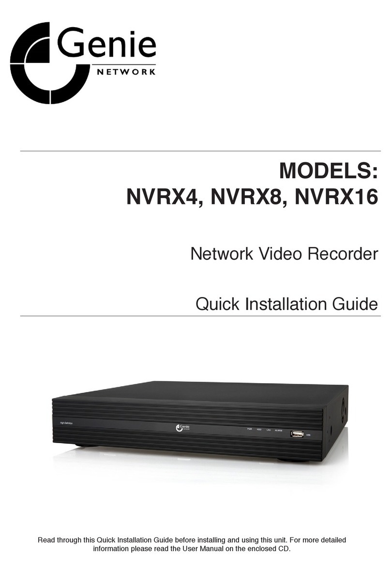 Genie NVRX4 Quick installation guide