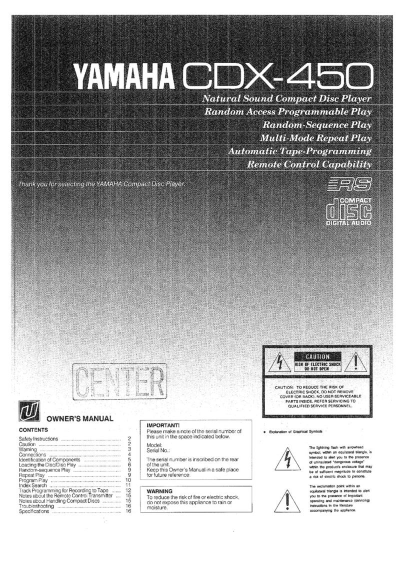 Yamaha CDX-450 User manual Yamaha CDX-450 User manual
