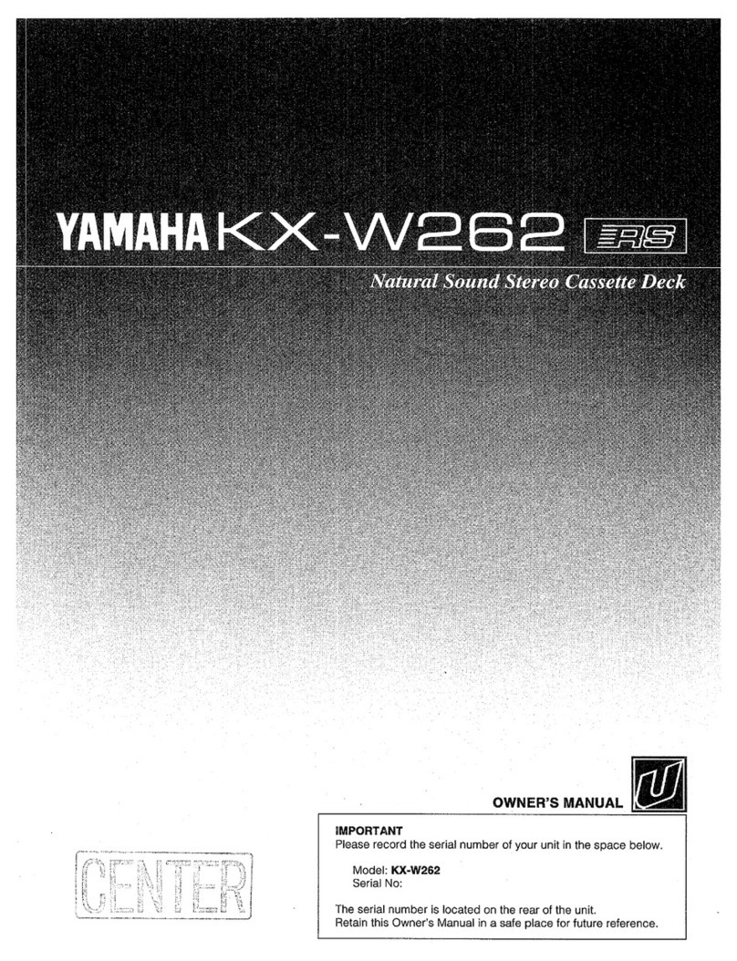Yamaha KX-W262 User manual