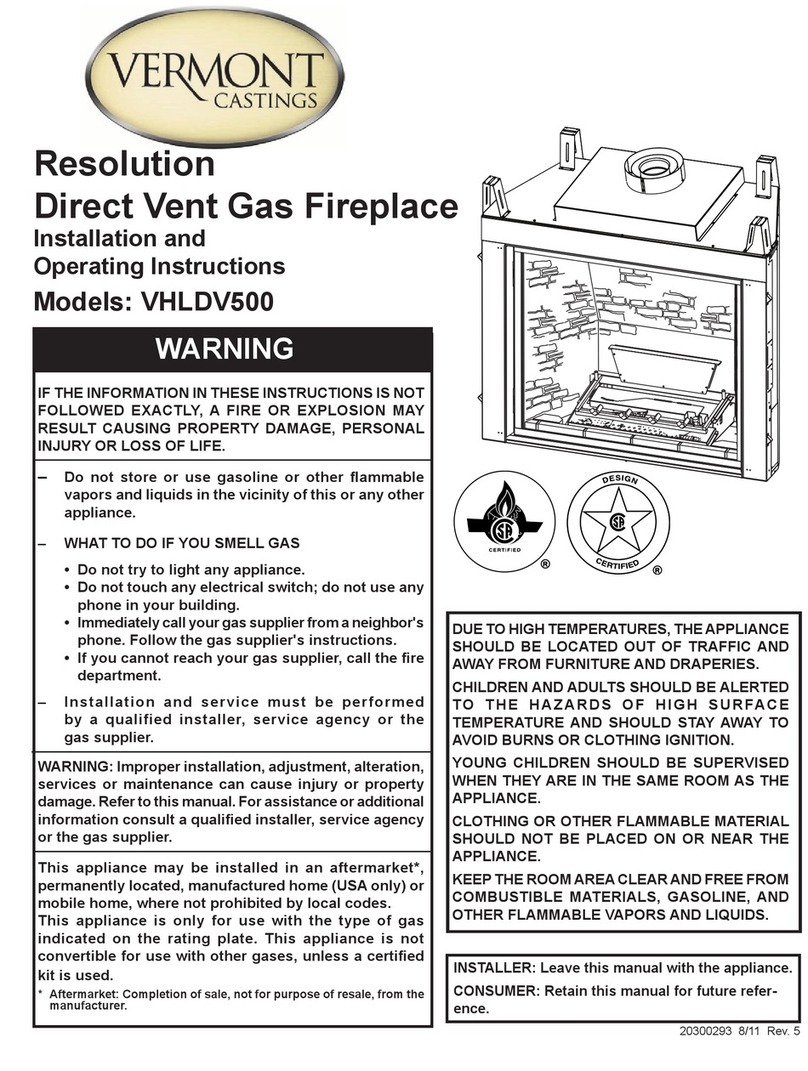 Vermont Castings Resolution VHLDV500 User manual