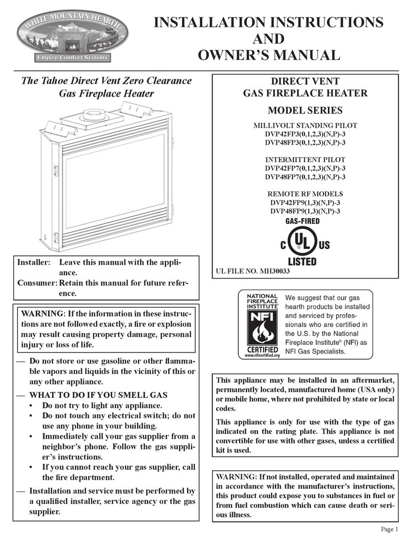 Empire Comfort Systems DVP42FP3 Quick start guide