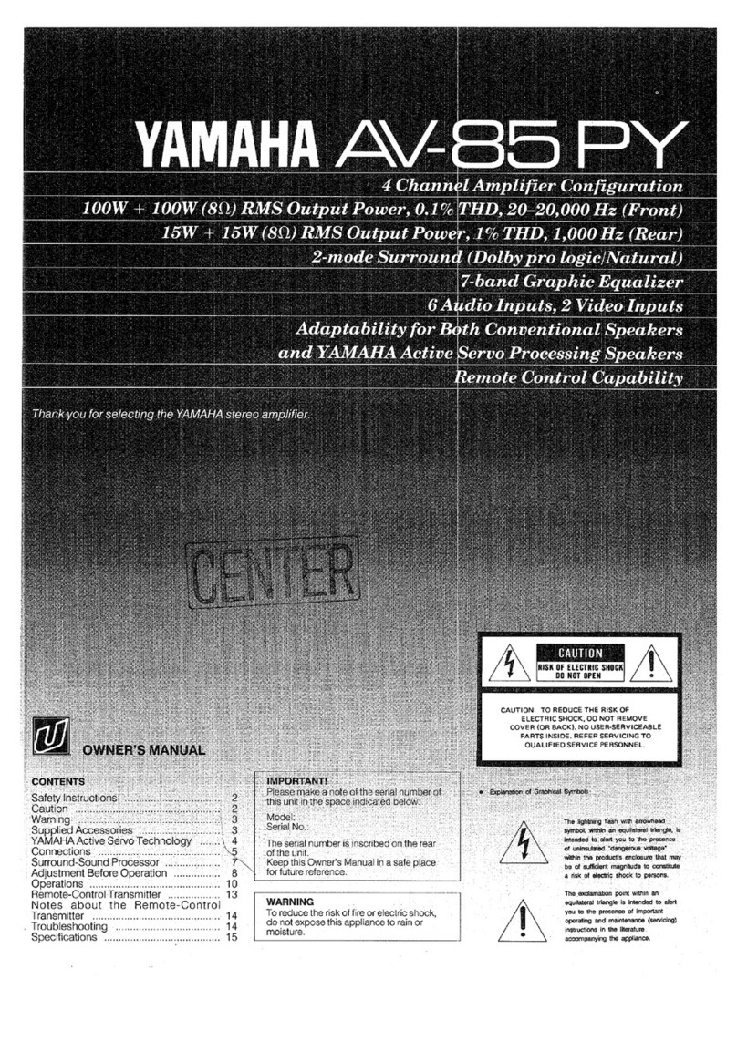 Yamaha AV-85PY User manual