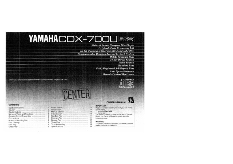 Yamaha CDX-700U User manual Yamaha CDX-700U User manual