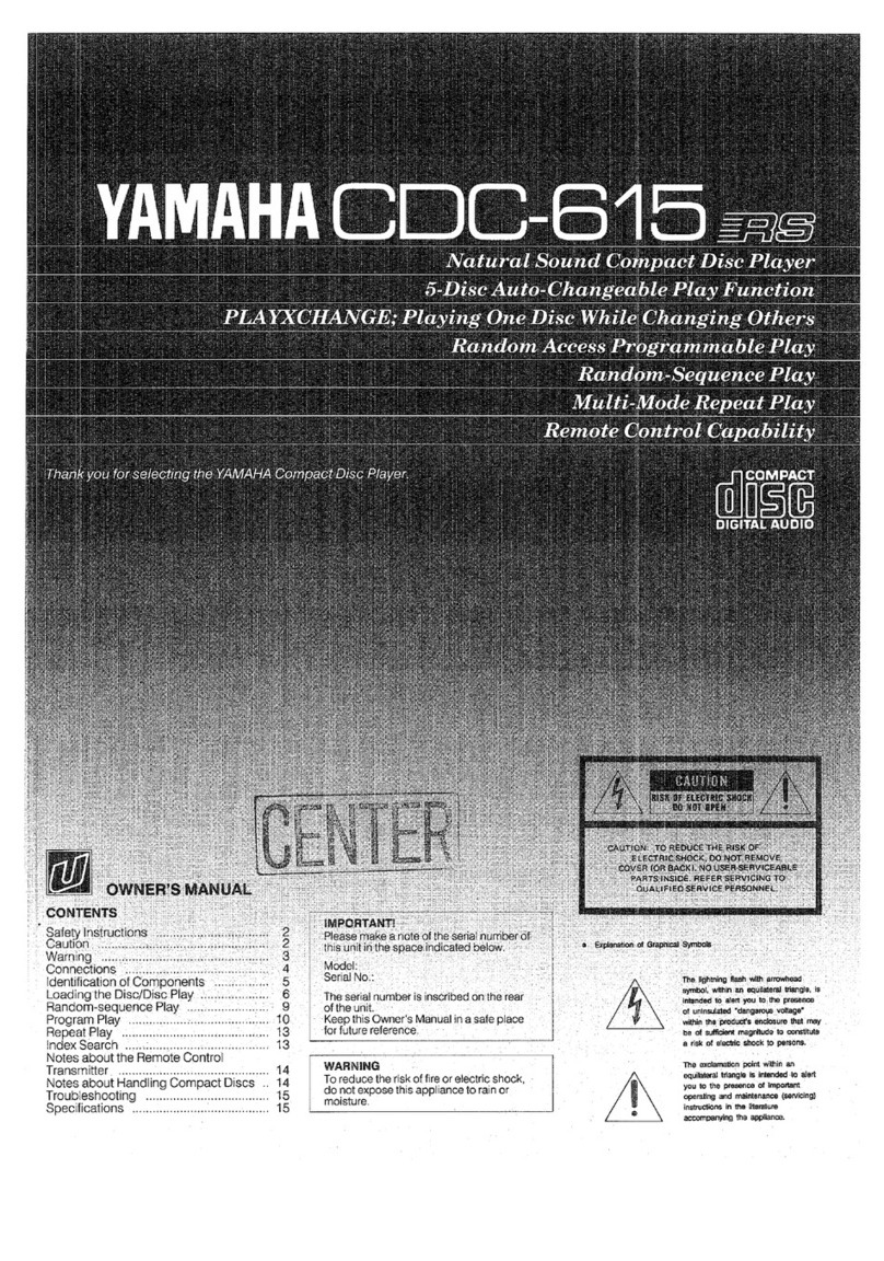 Yamaha CDC-615 User manual Yamaha CDC-615 User manual