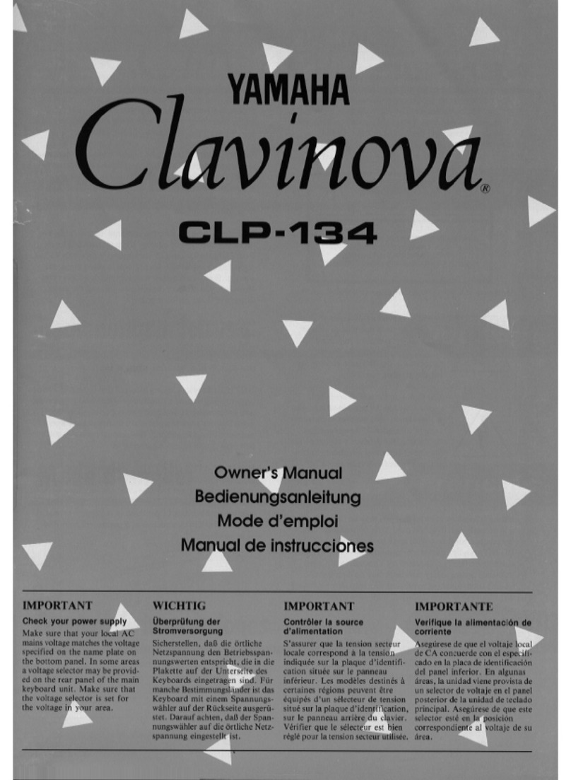 Yamaha Clavinova CLP-134 User manual