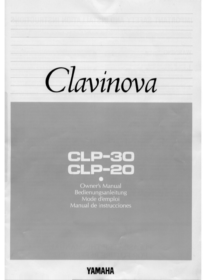 Yamaha Clavinova CLP-30 User manual Yamaha Clavinova CLP-30 User manual
