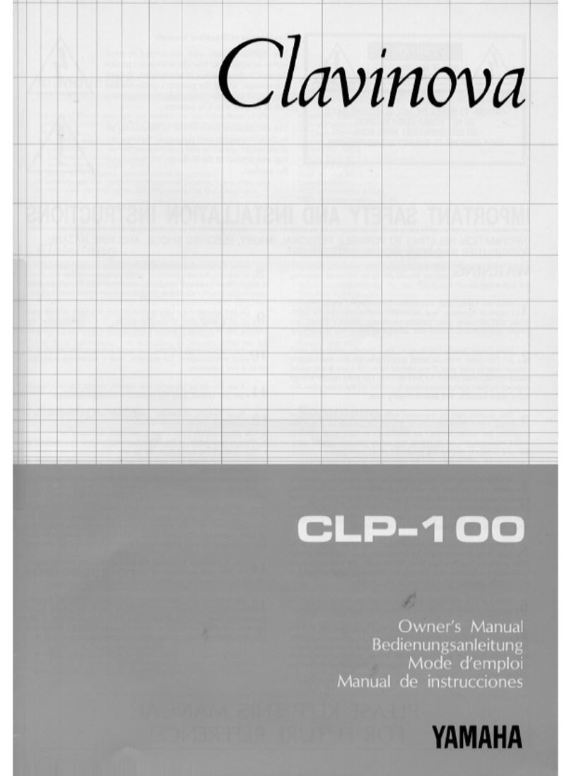 Yamaha Clavinova CLP-100 owner's manual