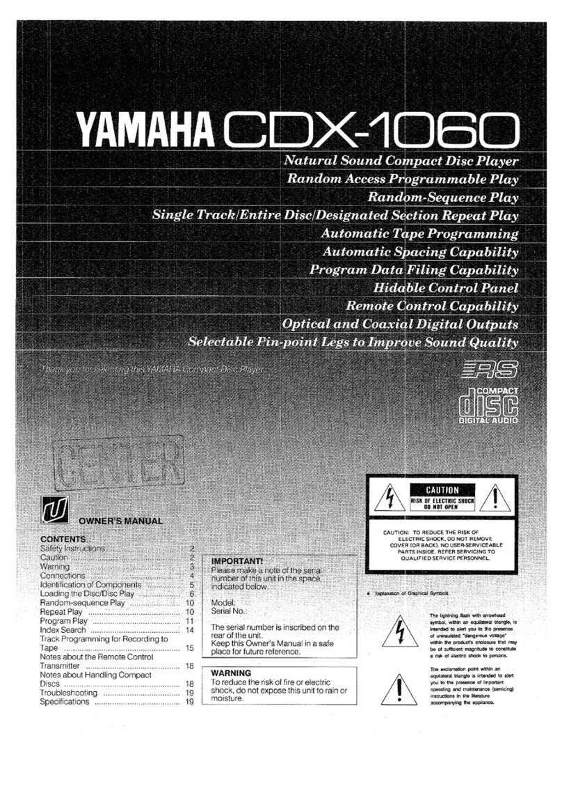 Yamaha CDX-1060 User manual