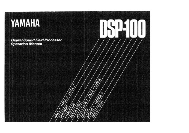Yamaha DSP-100 User manual Yamaha DSP-100 User manual