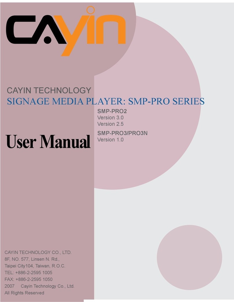 Cayin SMP-PRO2 User manual
