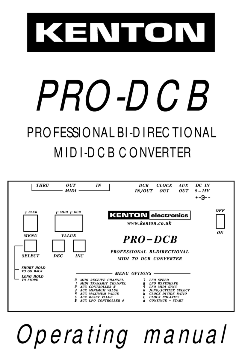 Kenton PRO-DCB operating manual