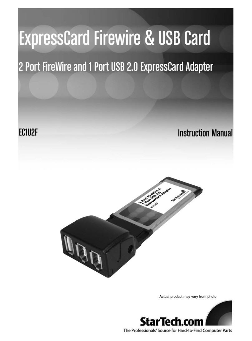 StarTech.com EC1U2F User manual StarTech.com EC1U2F User manual
