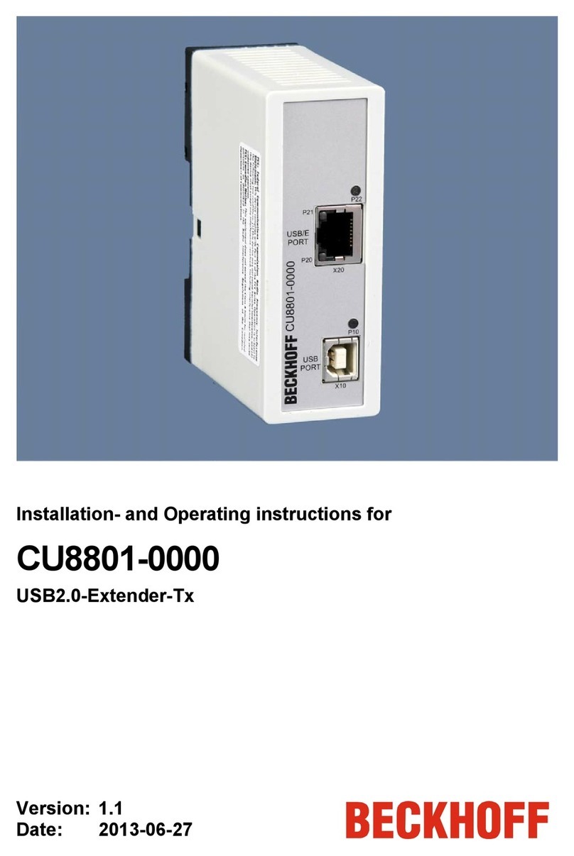 Beckhoff CU8801-0000 Installation and operating instructions for