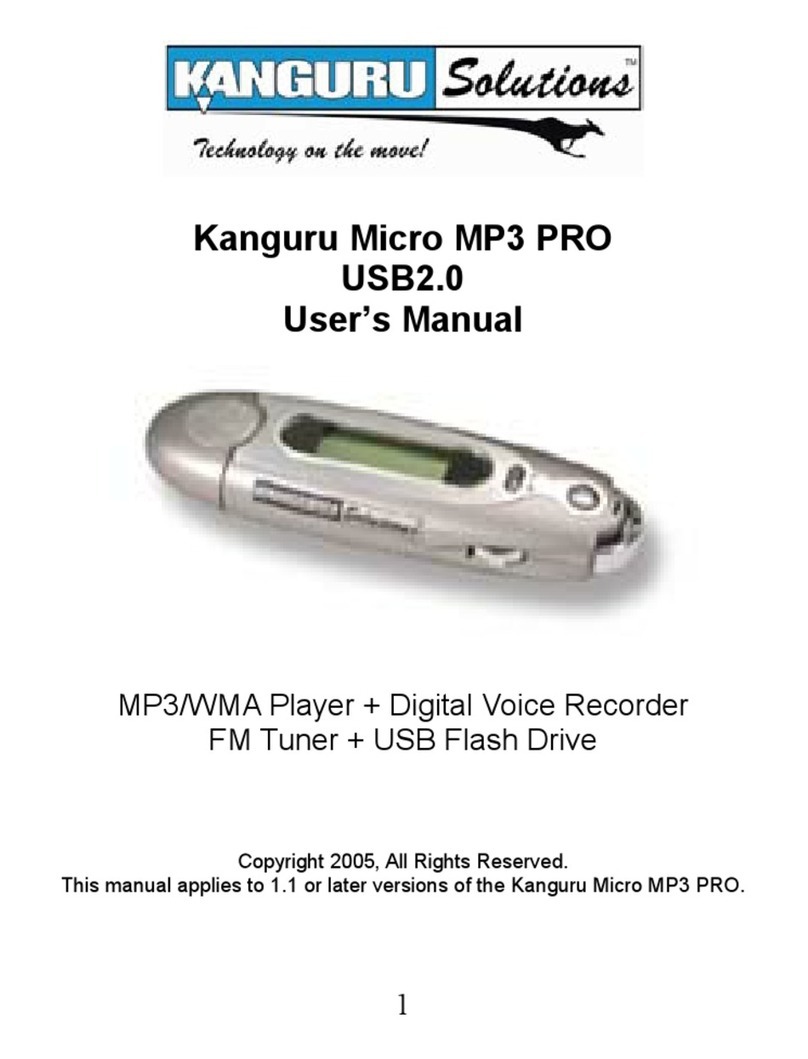 Kanguru Micro MP3 PRO USB2.0 User manual