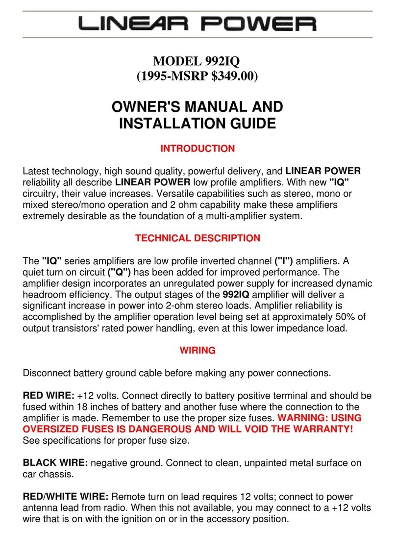Linear Power 992IQ Programming manual