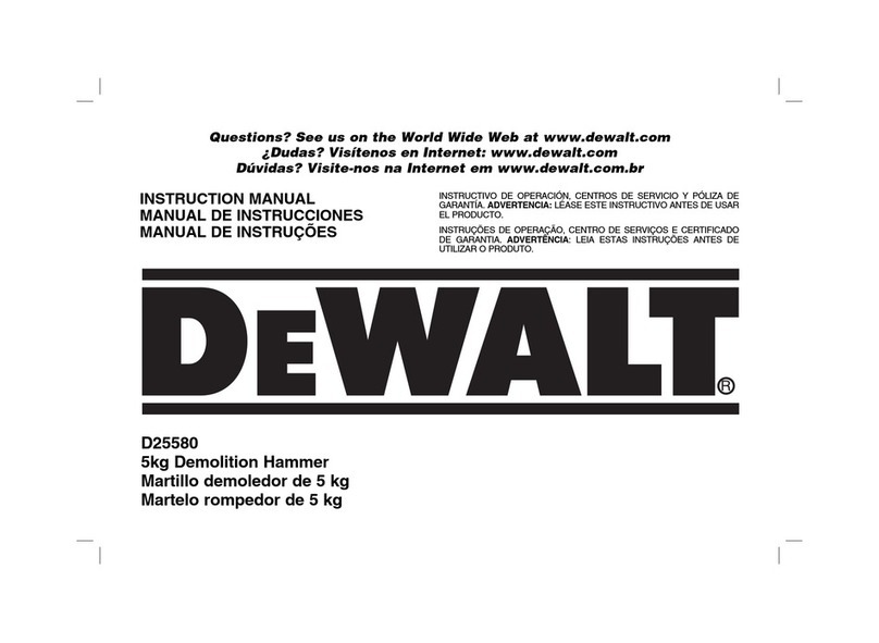 DeWalt D25580 instruction manual