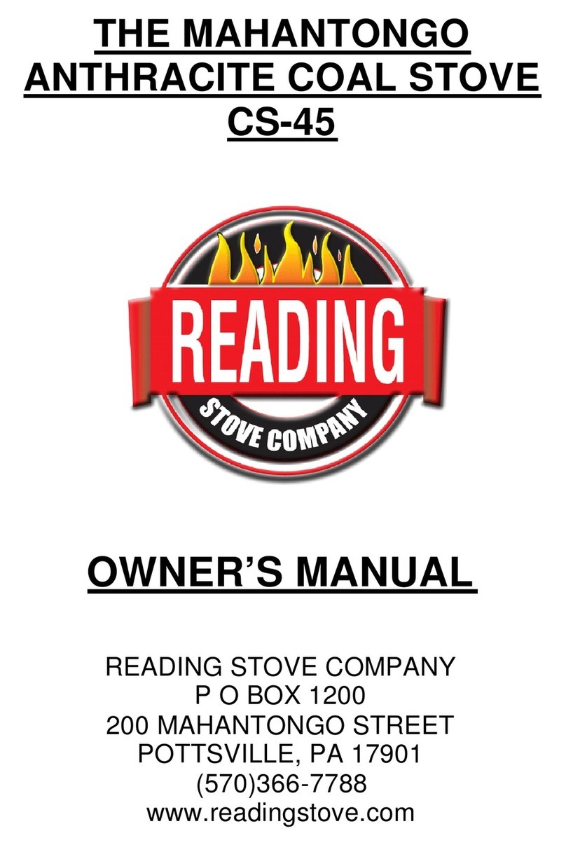 Reading Stove Company MAHANTONGO CS-45 owner's manual