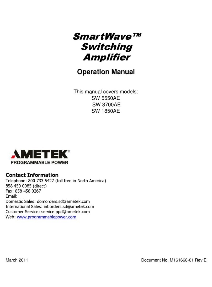 Ametek SW 5550AE User manual
