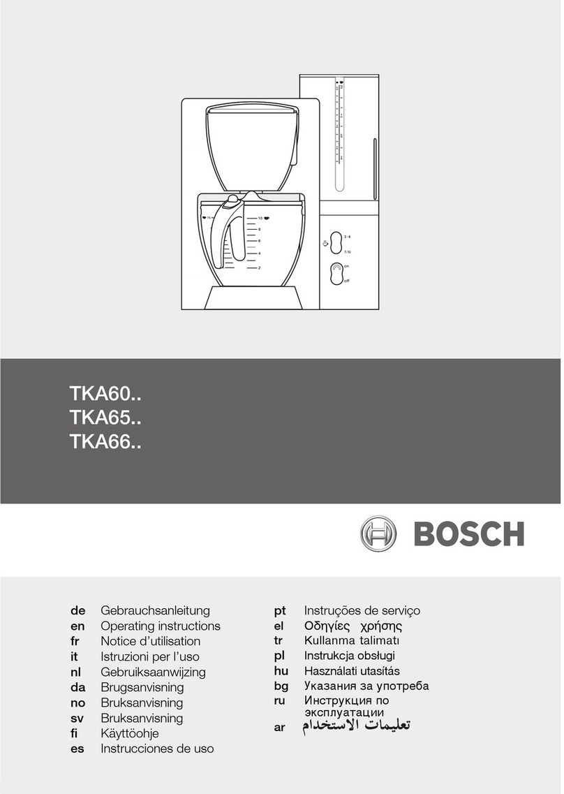 Bosch TKA60 operating instructions