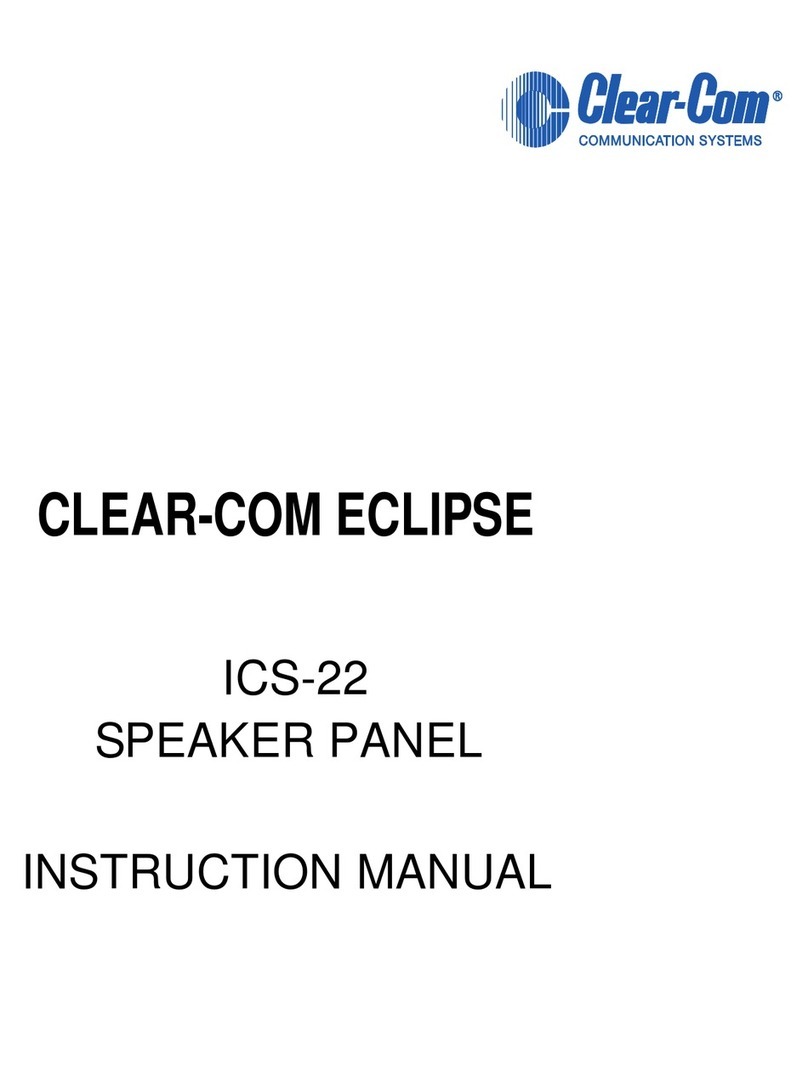 Clear-Com ECLIPSE ICS-22 User manual