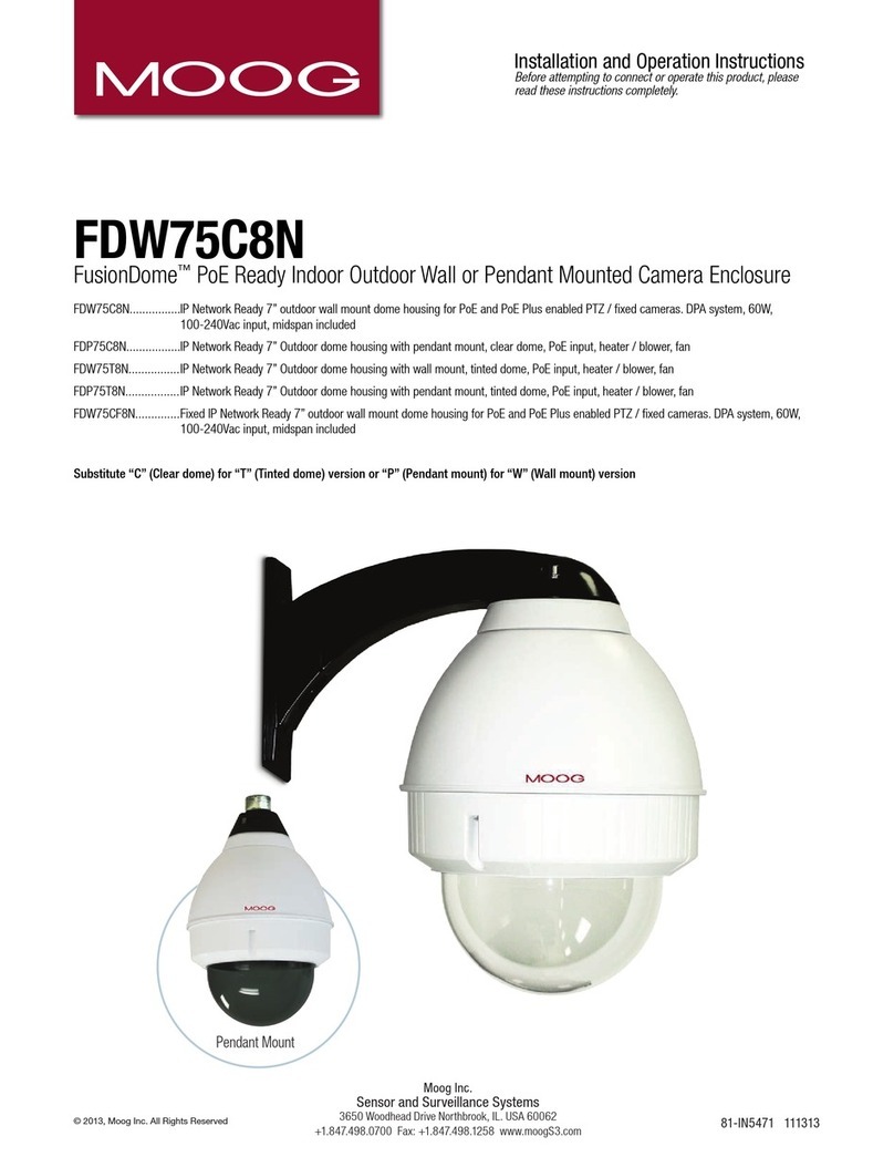 Moog FusionDome FDW75C8N Installation and operation instructions