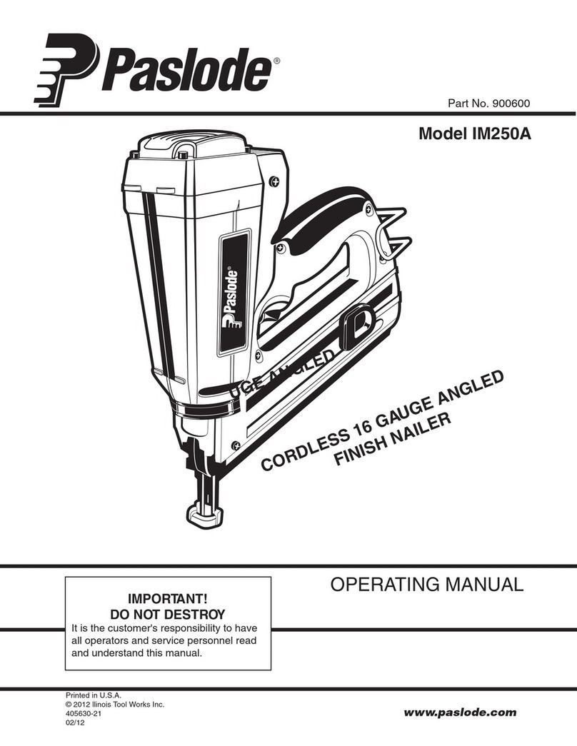 Paslode IM250A User manual Paslode IM250A User manual