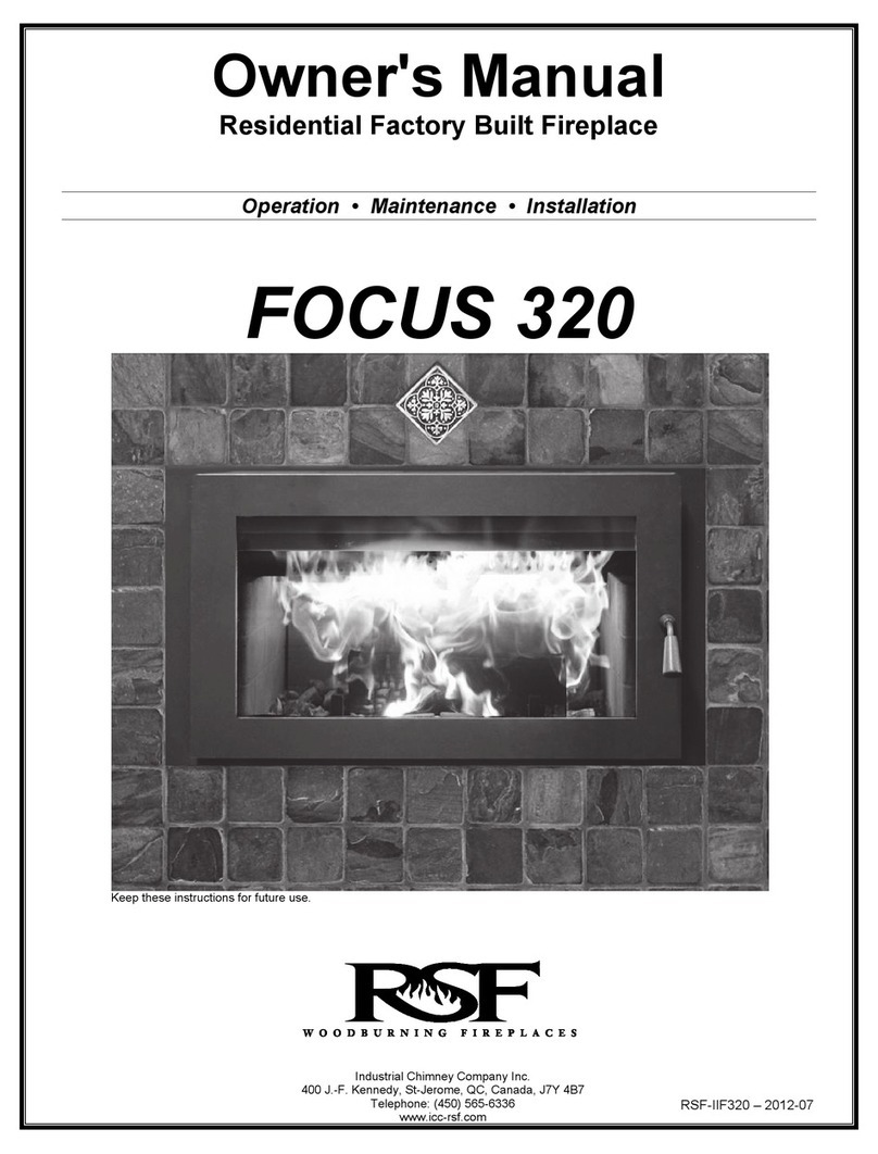 RSF Woodburning Fireplaces FOCUS 320 User manual RSF Woodburning Fireplaces FOCUS 320 User manual