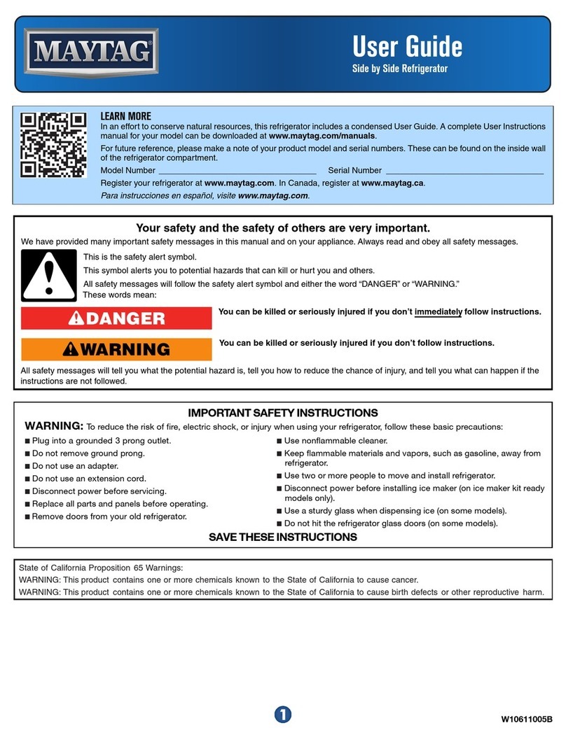 Maytag MSF21D4MDH01 User manual