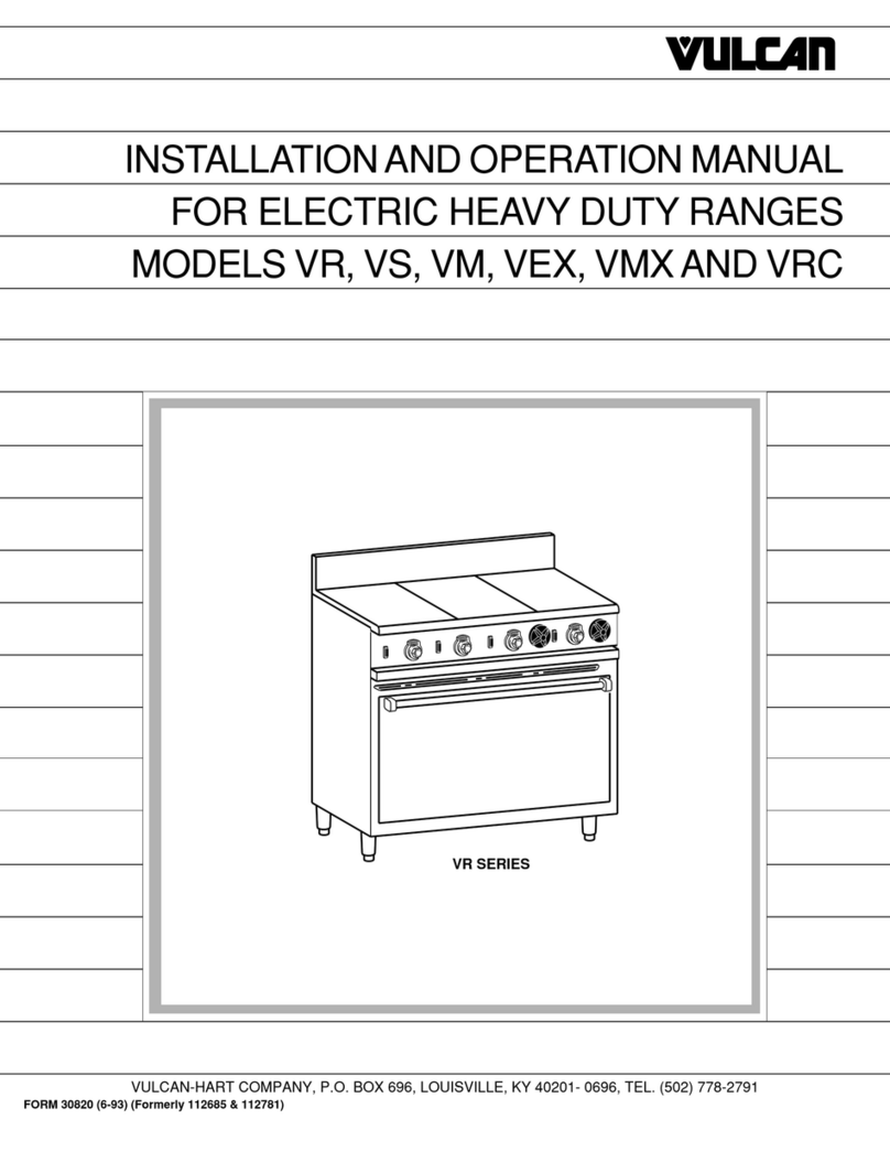 Vulcan-Hart VR Installation and operation manual