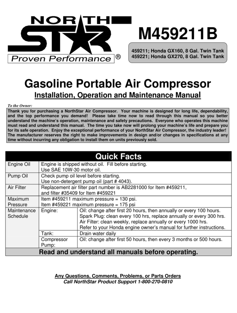 North Star M459211B Installation, operation and maintenance manual North Star M459211B Installation, operation and maintenance manual