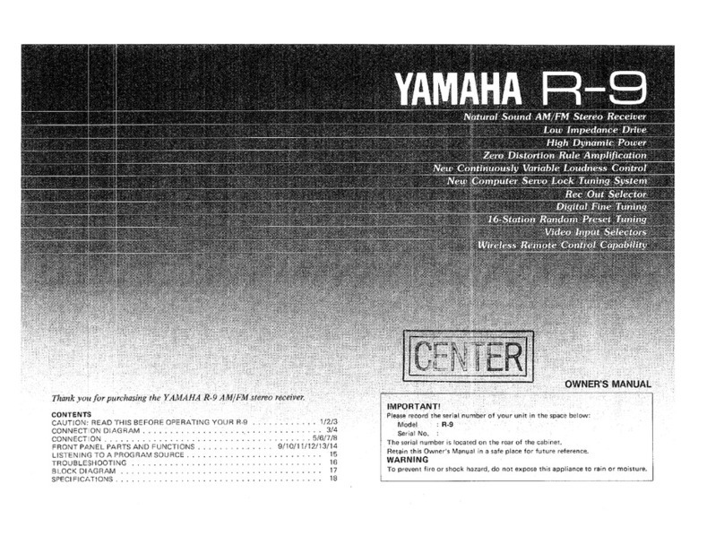 Yamaha R-9 owner's manual
