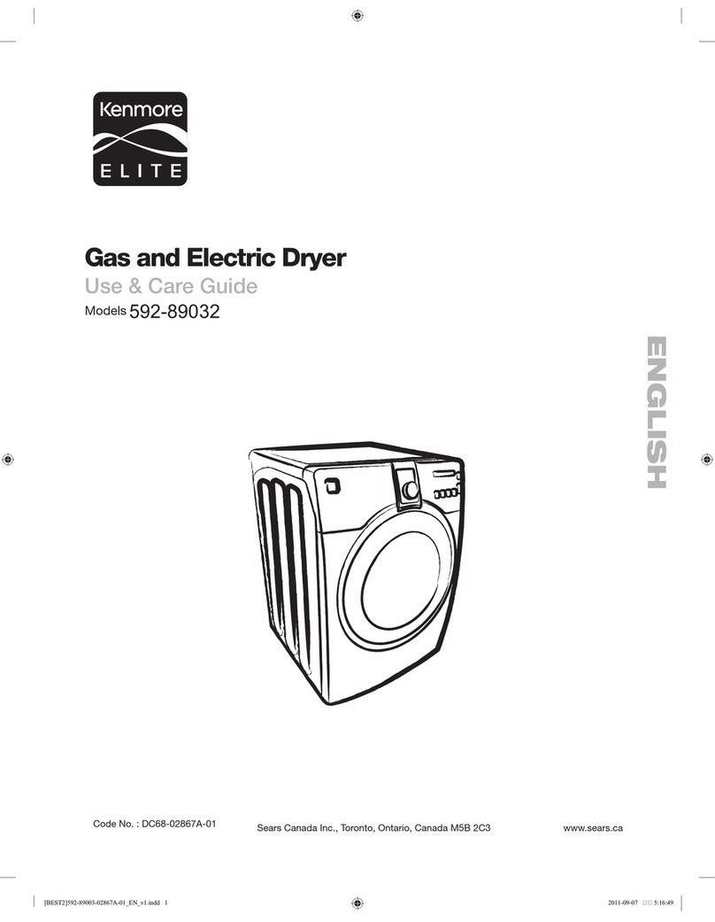 Kenmore 592-89032 User manual Kenmore 592-89032 User manual