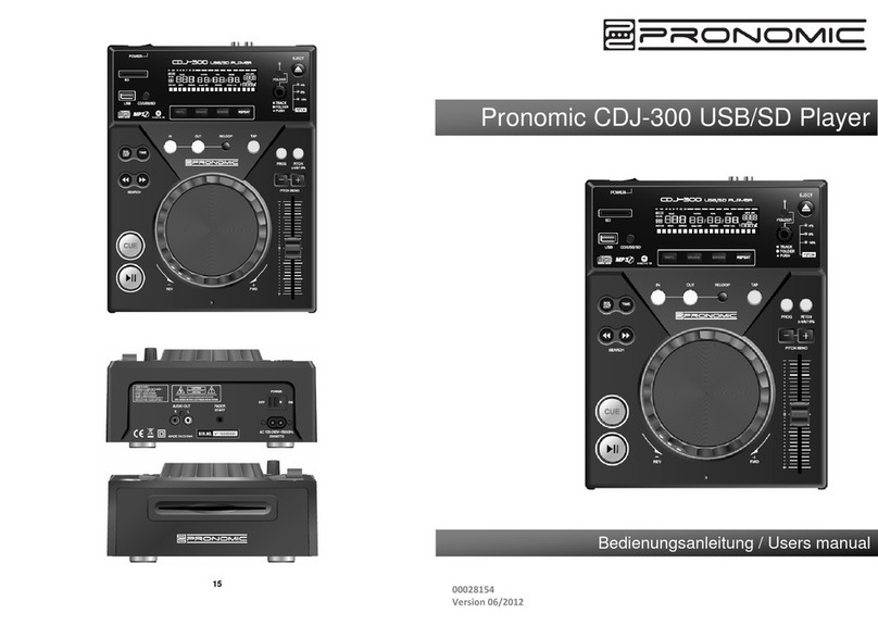 Pronomic CDJ-300 user manual