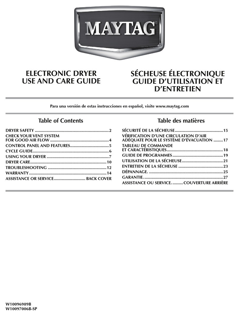 Maytag W10096989B User manual