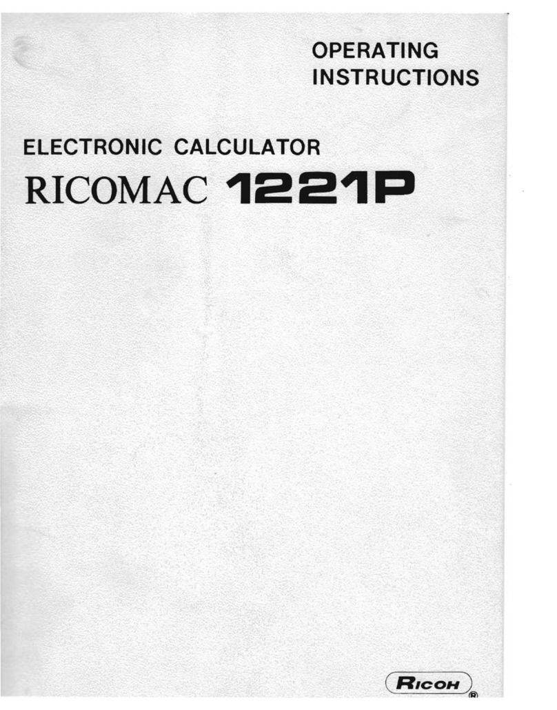 Ricoh RICOMAC 122'1P operating instructions