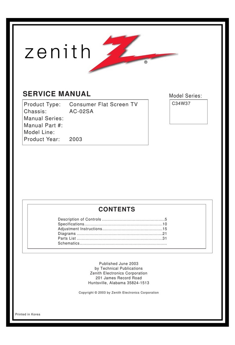 Zenith C34W37 Series User manual