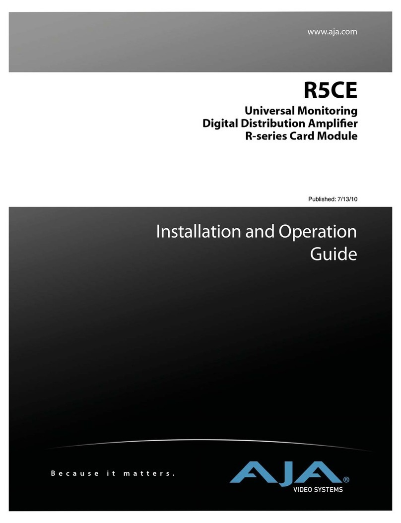 AJA R5CE Installation and operation guide