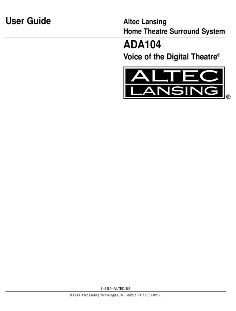 Altec Lansing ADA104 user guide