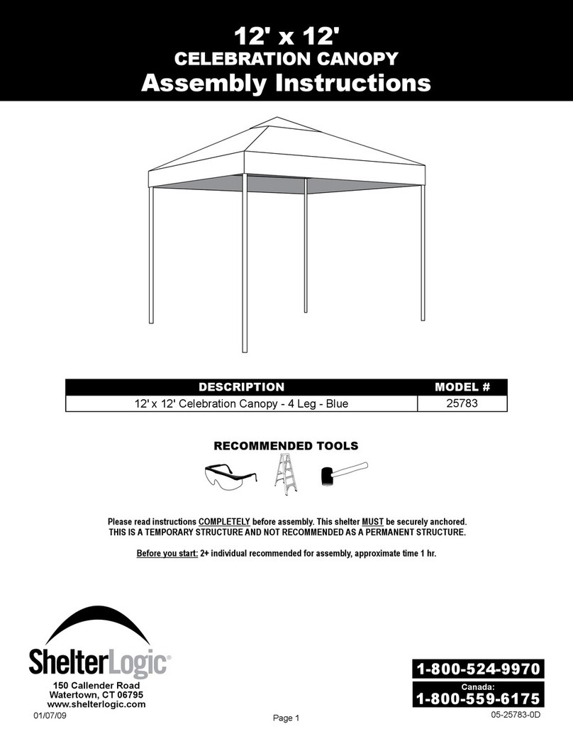 ShelterLogic 25783 Assembly instructions ShelterLogic 25783 Assembly instructions