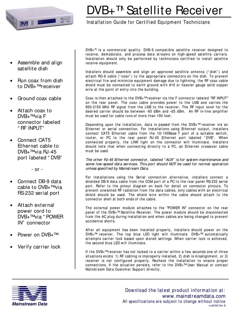 Mainstream Data DVB+ User manual
