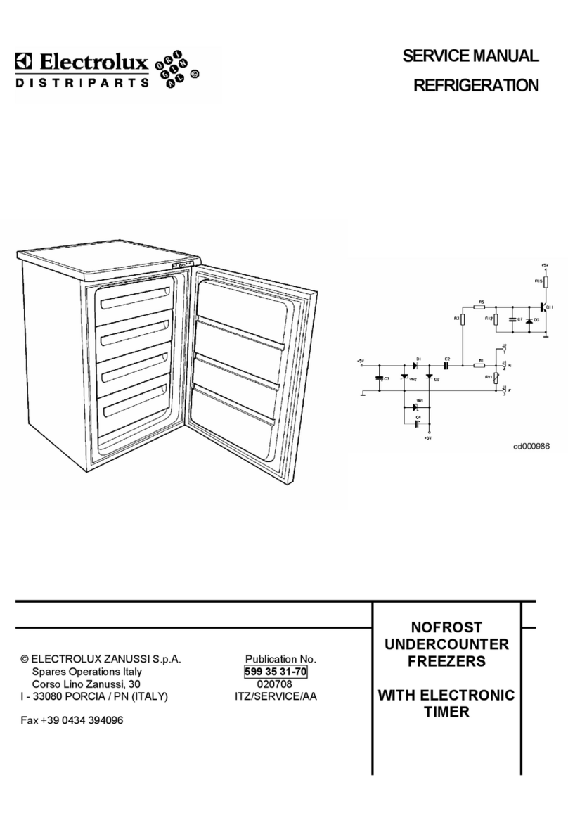 Electrolux NOFROST UNDERCOUNTER FREEZERS Service manual