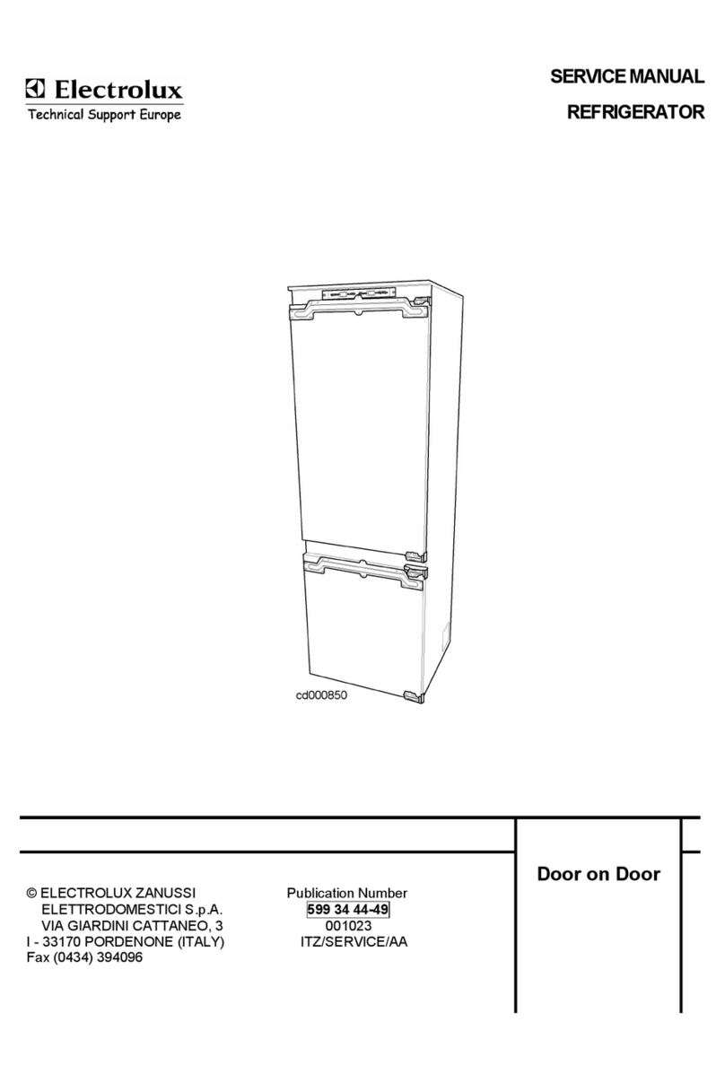 Electrolux Door On Door Refrigerator User manual