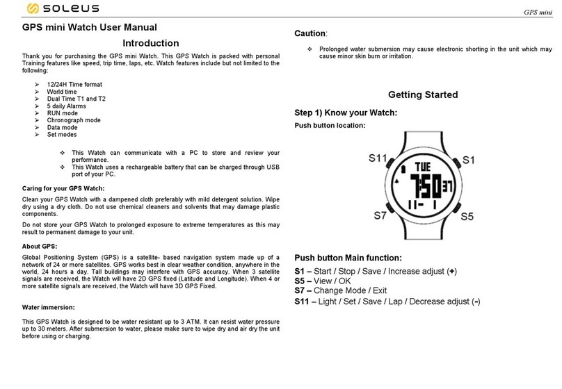 Soleus Air GPS mini Watch User manual